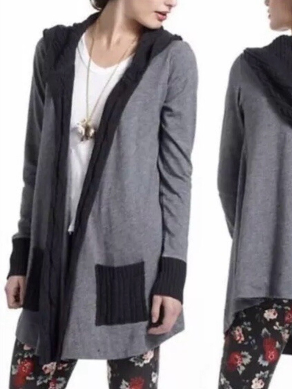 Anthropologie Vanessa Virginia hoodie sweater layer jacket shirt. Size M